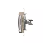 Simon 54 WMDA-P92xx1-041 Pokrywa gniazd teleinformatycznych IP44 na Keystone podwójna z polem opisowym, klapka transparentna; kremowy Wymagana uszczelka IP44 do ramki