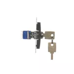 Simon 54 WMDL-0K04Px-049 Łącznik na kluczyk roletowy chwilowy –przycisk (moduł) 3 poz. „I-0-II" 2 styki N/O, 5A, 250~. Możliwość wyjęcia klucza tylko w pozycji 0; czarny