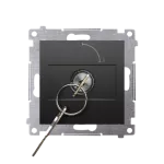 Simon 54 WMDL-0K01xx-049 Łącznik na kluczyk jednobiegunowy (moduł) 2 pozycyjny „0-I” styk N/O, 5 A, 250~. Możliwość wyjęcia klucza w każdej pozycji; czarny