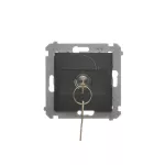 Simon 54 WMDL-0K01xx-049 Łącznik na kluczyk jednobiegunowy (moduł) 2 pozycyjny „0-I” styk N/O, 5 A, 250~. Możliwość wyjęcia klucza w każdej pozycji; czarny