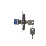 Simon 54 WMDL-0K01Px-049 Łącznik na kluczyk chwilowy – przycisk (moduł) 2 pozycyjny „0-I” styk N/O, 5 A, 250~. Możliwość wyjęcia klucza tylko w pozycji 0; czarny