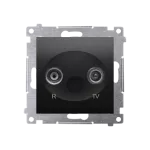 Simon 54 WMDA-01100z-049 Gniazdo antenowe R-TV zakończeniowe do gniazd przelotowych (moduł); czarny