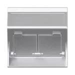 Simon Connect TSC-50000086-033 Płytka S500, 2x RJ z osłonami skośna; do adapterów MD; aluminium