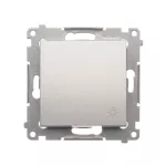 Simon 54 WMDL-080x2x-043 Przycisk „światło” (moduł) 16AX, 250V~, zaciski śrubowe; srebrny mat