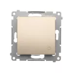 Simon 54 WMDL-080x2x-044 Przycisk „światło” (moduł) 16AX, 250V~, zaciski śrubowe; złoty mat