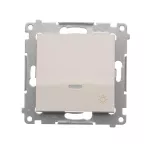 Simon 54 WMDL-081x2x-011 Przycisk „światło” z podświetleniem LED (moduł) 16AX, 250V~, zaciski śrubowe; biały