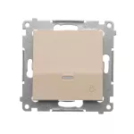 Simon 54 WMDL-081x2x-041 Przycisk „światło” z podświetleniem LED (moduł) 16AX, 250V~, zaciski śrubowe; kremowy