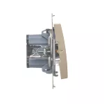 Simon 54 WMDL-081x2x-044 Przycisk „światło” z podświetleniem LED (moduł) 16AX, 250V~, zaciski śrubowe; złoty mat