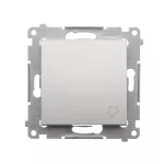 Simon 54 WMDL-090x2x-043 Przycisk „dzwonek” (moduł) 16AX, 250V~, zaciski śrubowe; srebrny mat