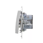 Simon 54 WMDL-090x2x-043 Przycisk „dzwonek” (moduł) 16AX, 250V~, zaciski śrubowe; srebrny mat