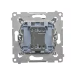 Simon 54 WMDL-090x2x-043 Przycisk „dzwonek” (moduł) 16AX, 250V~, zaciski śrubowe; srebrny mat