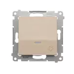 Simon 54 WMDL-091x2x-041 Przycisk „dzwonek” z podświetleniem LED (moduł) 16AX, 250V~, zaciski śrubowe; kremowy