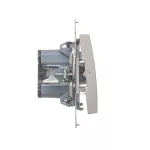 Simon 54 WMDL-091x2x-043 Przycisk „dzwonek” z podświetleniem LED (moduł) 16AX, 250V~, zaciski śrubowe; srebrny mat