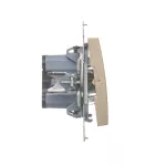 Simon 54 WMDL-091x2x-044 Przycisk „dzwonek” z podświetleniem LED (moduł) 16AX, 250V~, zaciski śrubowe; złoty mat