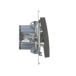 Simon 54 WMDL-091x2x-048 Przycisk „dzwonek” z podświetleniem LED (moduł) 16AX, 250V~, zaciski śrubowe; antracyt