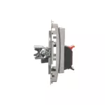 Simon Basic WMUG-04000x-4011 Gniazdo głośnikowe 4-krotne z polem opisowym (moduł). Do podłączenia 4 kolumn głośnikowych. Mocowanie gniazda na łapki i wkręty; srebrny mat