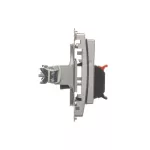 Simon Basic WMUG-02000x-4011 Gniazdo głośnikowe 2-krotne z polem opisowym (moduł). Przekrój przew.dla wejścia i wyjścia 2,5 mm2. Mocowanie na łapki i wkręty; srebrny mat