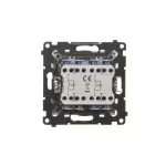 Simon 55 WMDL-0P1xx7-114 Przycisk podwójny zwierny bez piktogramu – osobne podświetlenie dla każdego klawisza (moduł) 10 AX, 250 V~, szybkozłącza. Dostępne tylko jako wersja IP20; Jasnoszary mat