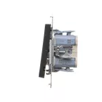 Simon 55 WMDL-0P1xx7-149 Przycisk podwójny zwierny bez piktogramu – osobne podświetlenie dla każdego klawisza (moduł) 10 AX, 250 V~, szybkozłącza. Dostępne tylko jako wersja IP20; Czarny mat