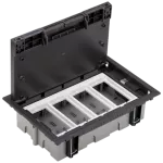 Simon Connect TSC-52050004-038 Puszka podłogowa S500 4-modułowa, 8x K45, gł. 70mm; szary grafit