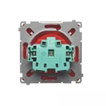 Simon Basic WMUW-00110x-A021 Gniazdo wtyczkowe z uziemieniem (moduł) 16A, 250V~, zaciski śrubowe; czerwone