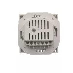 Simon Basic WMUR-02xxxx-4011 Regulator temperatury z czujnikiem wewnętrznym, 16A, 230V~. Montaż gniazda na wkręty do puszki; srebrny mat