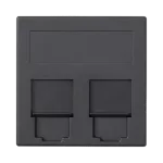 Simon Connect TSC-50019089-038 Płytka S500, 2x RJ z osłonami; PANDUIT; szary grafit