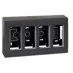 Simon Connect TSC-51000004-038 Obudowa natynkowa S500 4-modułowa, 8x K45; kompletna; szary grafit