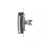 Simon 54 WMDA-P92xx1-048 Pokrywa gniazd teleinformatycznych IP44 na Keystone podwójna z polem opisowym, klapka transparentna; antracyt Wymagana uszczelka IP44 do ramki