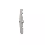 Simon Basic WMUK-P1x2xx-4013 Pokrywa gniazd teleinformatycznych na Keystone płaska podwójna. Montaż gniazda na wkręty do puszki; srebrny mat