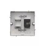 Simon Basic WMUK-0510F2-4011 Gniazdo komputerowe RJ45 pojedyncze, kategoria 5e (moduł). Montaż gniazda na wkręty do puszki; srebrny mat