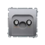 Simon Basic WMUA-07xxxx-4013 Gniazdo antenowe TV-DATA (moduł) 1x wejście: 5–1000 MHz; srebrny mat