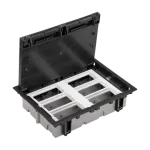 Simon Connect TSC-52050006-038 Puszka podłogowa S500 6-modułowa, 12x K45, gł. 70mm; szary grafit