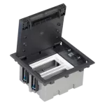 Simon Connect TSC-52050102-038 Puszka podłogowa S500 2-modułowa, 4x K45, gł. 93mm; szary grafit