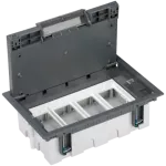 Simon Connect TSC-52050104-035 Puszka podłogowa S500 4-modułowa, 8x K45, gł. 93mm; szary