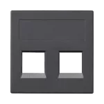 Simon Connect TSC-50011189-038 Płytka S500, 2x RJ bez osłon; 3M Volition OCK; szary grafit