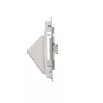 Simon Basic WMUK-P2xP0x-1013 Pokrywa gniazd teleinformatycznych na wkłady RJ typu: Panduit, skośna podwójna z polem opisowym. Montaż do puszki na wkręty; biały