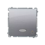 Simon Basic WMUL-081x3x-J011 Przycisk światło z podświetleniem LED na 24V (moduł) 10AX, 24V~, szybkozłącza; stal inox