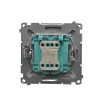 Simon Basic WMUL-071xxx-4011 Łącznik krzyżowy z podświetleniem LED (moduł) 10AX, 250V~, szybkozłącza; srebrny mat