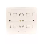 Simon 54 WMEW-22411N-101 Gniazdo poczwórne Schuko natynkowe z przesłonami torów prądowych wersja skandynawska 16A, 250V~, szybkozłącza; biały