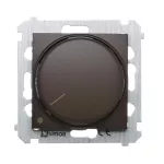 Simon 54 WMDS-004xL2-046 Ściemniacz obrotowy dwubiegunowy do LED ściemnialnych 230V (moduł) 5-215W; brąz mat Wymagana instalacja 4-przewodowa