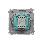 Simon Basic WMUL-020xxx-4011 Łącznik dwubiegunowy (moduł) 10AX, 250V~, szybkozłącza; srebrny mat