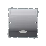 Simon Basic WMUL-0H1xx1-4011 Łącznik hotelowy pojedynczy z podświetleniem LED, Imax 10 (2) A; srebrny mat