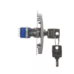 Simon Basic WMUL-0K04xx-4011 Łącznik roletowy z kluczem, 3 pozycyjny, „I-0-II” 2 styki N/O. Możliwość wyjęcia klucza w każdej pozycji; srebrny mat