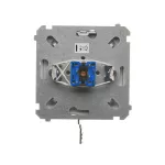 Simon Basic WMUL-0K04xx-4011 Łącznik roletowy z kluczem, 3 pozycyjny, „I-0-II” 2 styki N/O. Możliwość wyjęcia klucza w każdej pozycji; srebrny mat