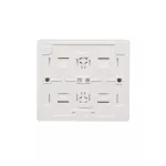 Simon 54 WMEW-22411x-101 Gniazdo poczwórne Schuko natynkowe z przesłonami torów prądowych wersja skandynawska 16A, 250V~, zaciski śrubowe; biały