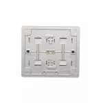 Simon 54 WMEW-22411x-043 Gniazdo poczwórne Schuko natynkowe z przesłonami torów prądowych wersja skandynawska 16A, 250V~, zaciski śrubowe; srebrny mat