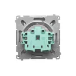 Simon Basic WMUW-00110C-H021 Gniazdo wtyczkowe z uziemieniem (moduł) 16A, 250V~, szybkozłącza; satynowy