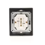 Simon 54 WMEW-12211C-048 Gniazdo podwójne Schuko podtynkowe z przesłonami torów prądowych wersja skandynawska 16A, 250V~, szybkozłącza; antracyt