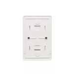 Simon 54 WMEW-22211N-101 Gniazdo podwójne Schuko natynkowe z przesłonami torów prądowych wersja skandynawska 16A, 250V~, zaciski śrubowe; biały